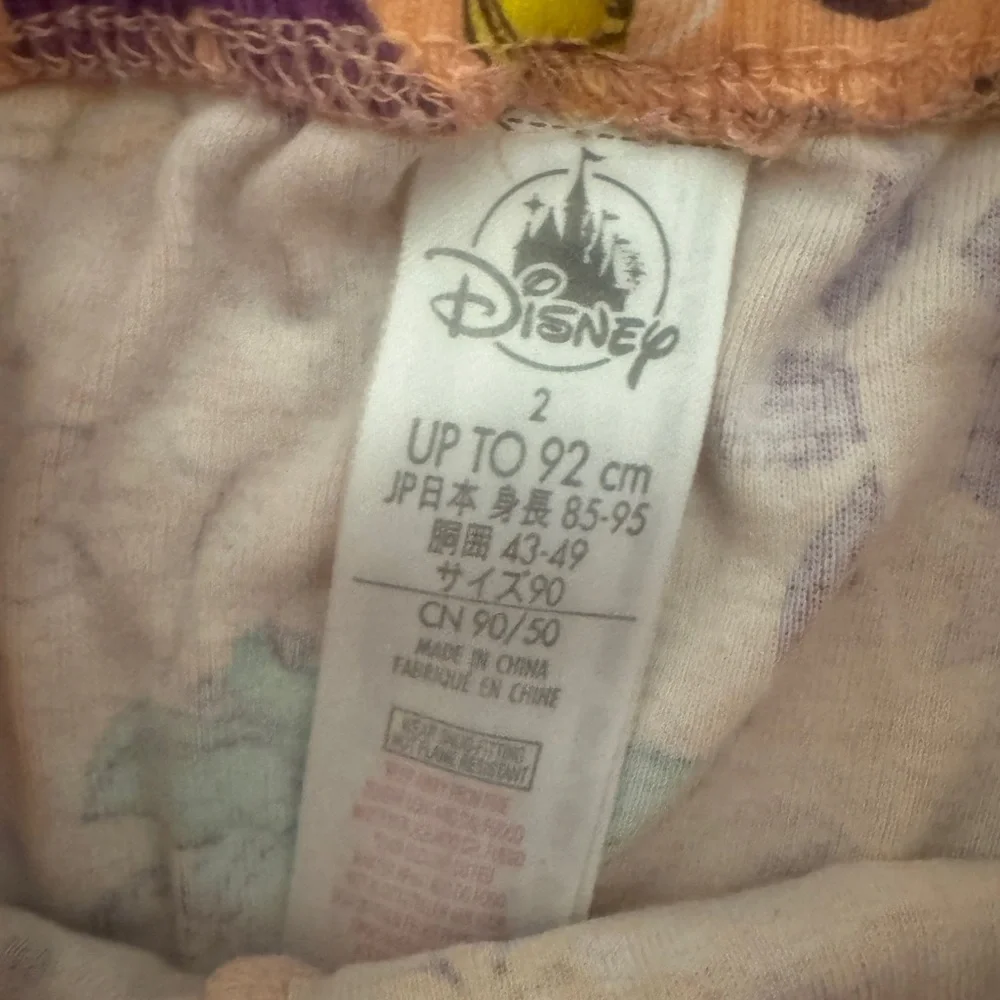 Disney Moana  Peach Floral Long-Sleeve Pajama Set with Multicolor Flowers